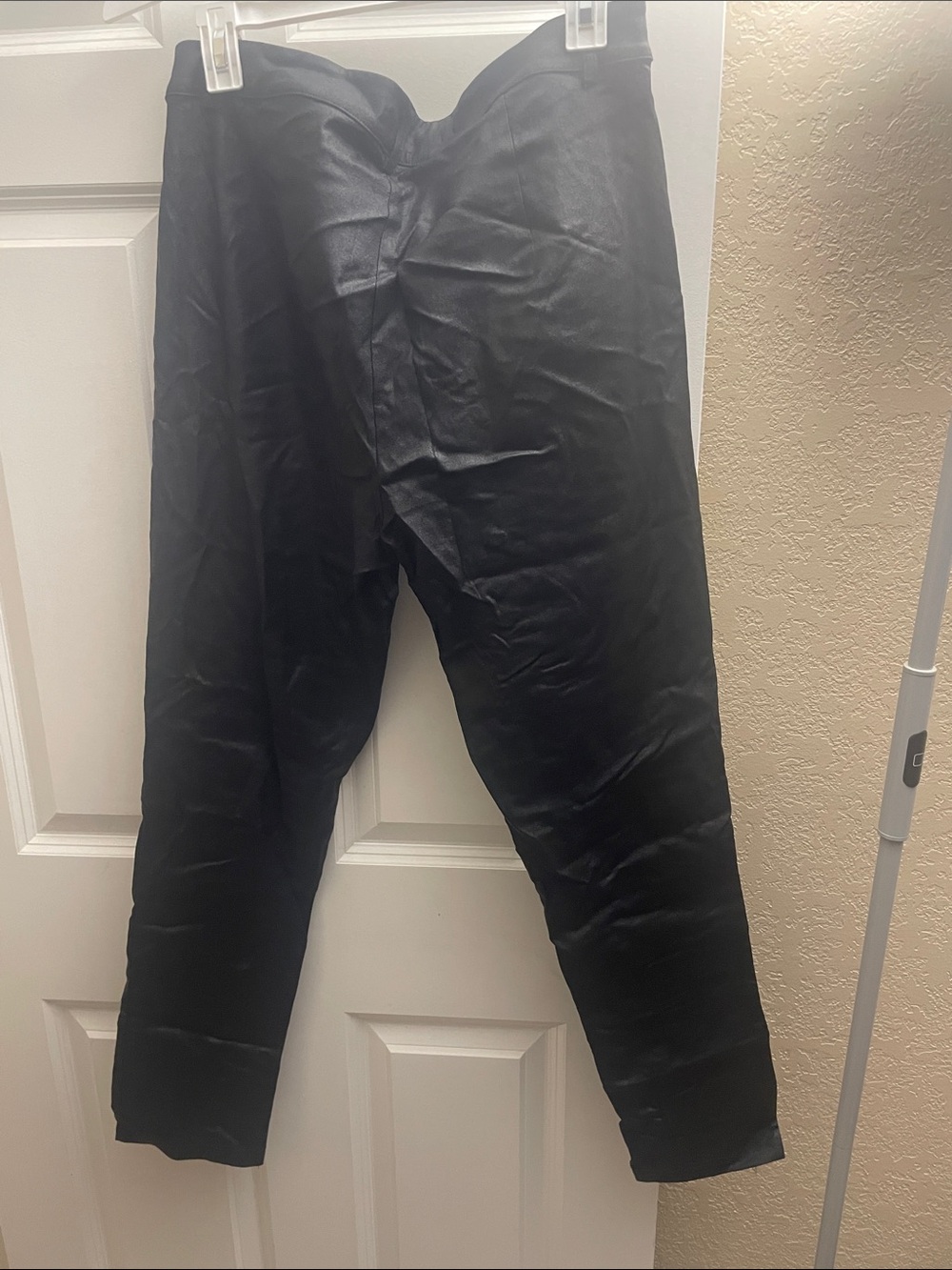 Fashion Nova Black Faux Leather Zip-Accent Pants - Picture 3 of 3